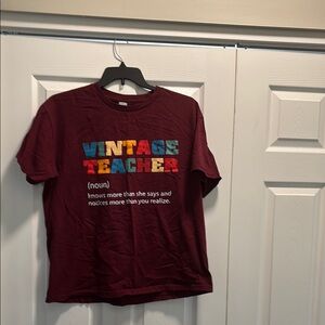 Gildan Red Short Sleeve Tee with Vibrant Graphic Design